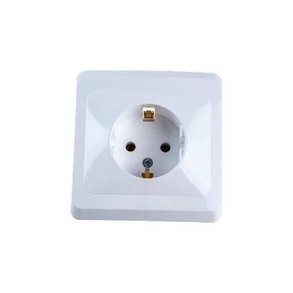 Розетка 1-м СП Этюд 16А с/з бел.SchE PC16-003b