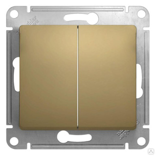 Мех.выключ. 2-кл. СП Glossa 10А IP20 10AX титан Sche GSL000451