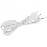 Шнур с вилкой и прох.выкл.1,7м (ШВВП-ВП 2*0,75)бел Universal А1060