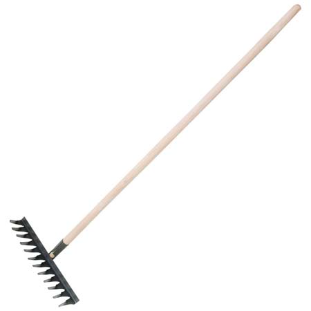 Грабли 12 зубов витые с черенком (19310)