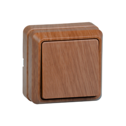 Выключатель 1-кл ОП Октава 10А IP20 ВС20-1-0-ОД дуб IEK EVO10-K04-10-DC