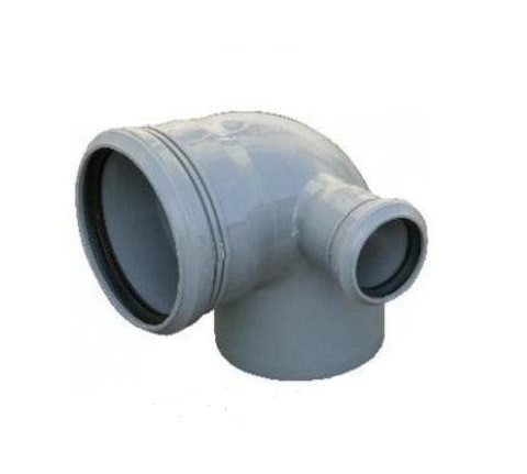 Отвод 110х90* с вых.50 слева 