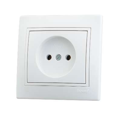 Розетка 1-м СП Мира б/з керам. бел/бел 701-0202-121