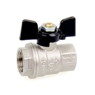 Кран шаровый BUGATTI 302 1/2" F-F (бабочка) 