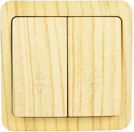 Выкл.2-кл.ОП VIOLA 10А проходной бел.дуб Lezard 751-5200-106