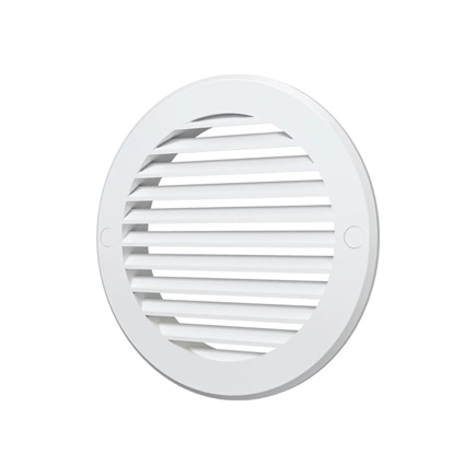 РЕШЕТКА вентиляц. круглая с сеткой D161 вытяжная АБС с фланцем D125 (12РКС) (251844)