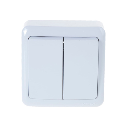 Выкл.2-кл.ОП VIOLA 10А бел. Lezard 751-0200-101