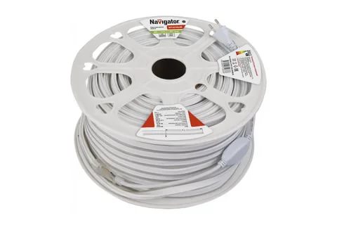 Лента светодиод. Navigator 71 930 Теплый в силиконе 220V