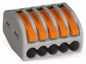 Клемма 222-415 - 5-провод (0,08-2,5) (рычаг) Tokov Electric TKE-РСТ-215/С50