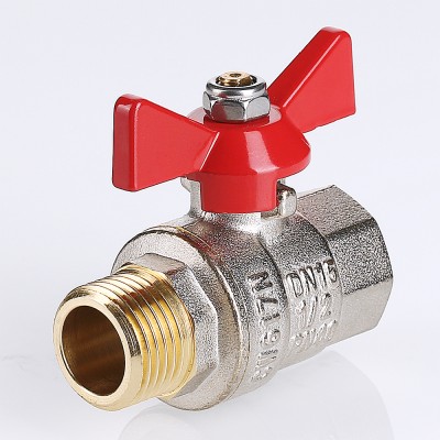 Кран шаровый, бабочка 1/2", вн.-нар. 