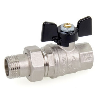 Кран шаровый BUGATTI 322  американка 1" F-M (бабочка) 