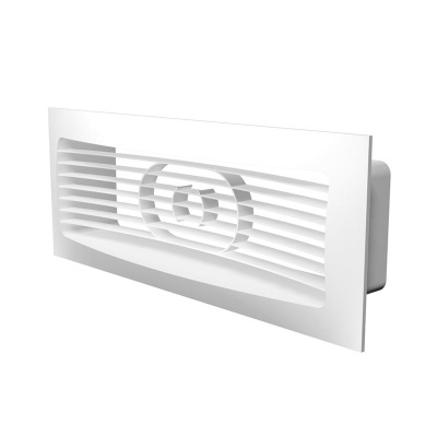 РЕШЕТКА вентиляционная приточно-вытяжная АБС 150х90 с фланцем 120х60 (612РСФ) (251879)