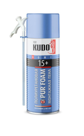Пена монтажная KUDO  бытовая  520мл. Home 15+ всесезонная KUPH05U15+ (204089)