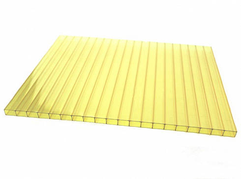 Поликарбонат  4мм желтый 2.1х6м