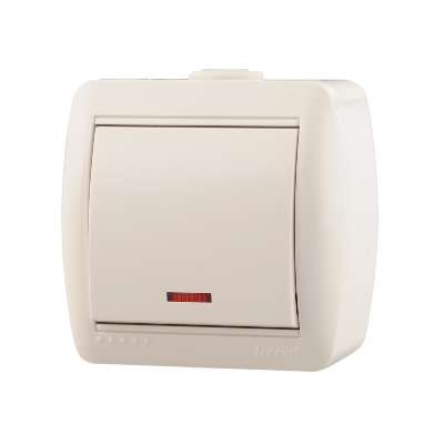 Выкл.1-кл.ОП Ната с подсвет. бел. Lezard 710-0200-111