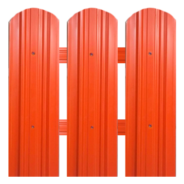 Штакетник фигурный М 0,50м (оранжевый RAL-2004)