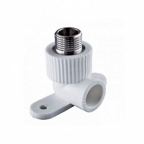 Угол 90° комб. с нар. р. и креп. PPR - 25 x 1/2