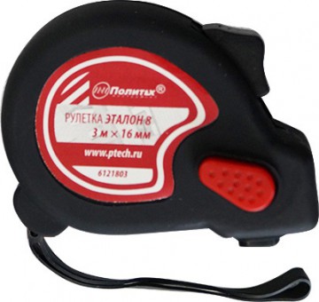 Рулетка Эталон-7, 3*16, обрез. корпус (6121703)