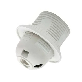 Патрон эл.Е27 с приж.кольц. бел.пластик Н10