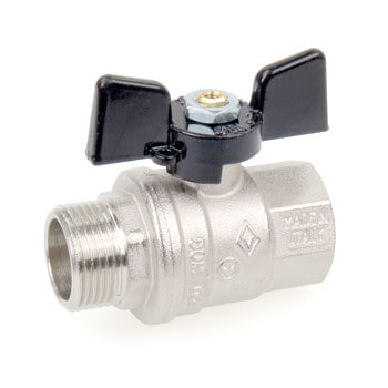 Кран шаровый BUGATTI 307 3/4" F-M (бабочка) 