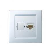 Розетка телеф. СП Simon15 RJ-11 бел.