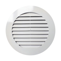 РЕШЕТКА вентиляц. круглая D186 вытяжная АБС с фланцем D150 (15РК) (07164)