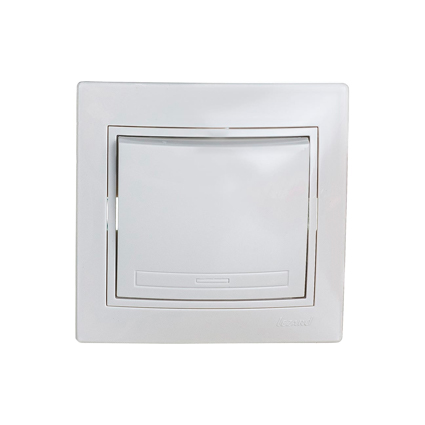 Выкл.1-кл.СП Мира бел/бел . Lezard 701-0202-100