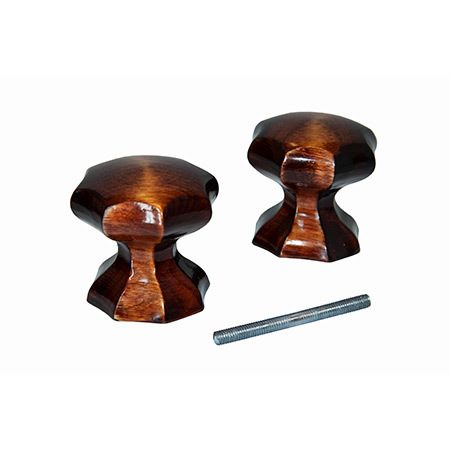 Ручка-кнопка деревянная ЙО-Мореный Дуб (фигур)