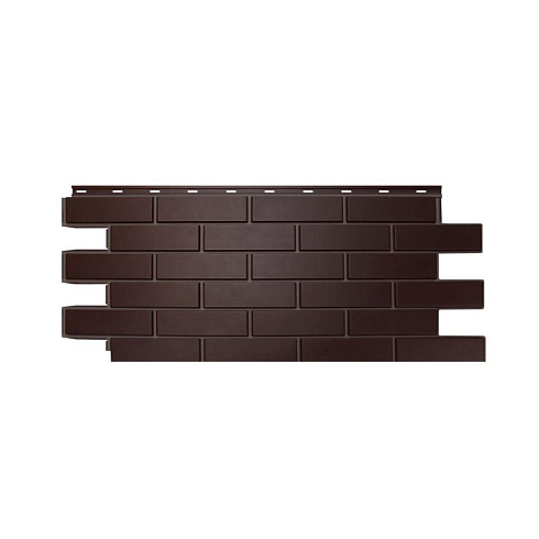 Фасадная панель Nordside Гладкий кирпич "Темно-коричневый" 1,17х0,463