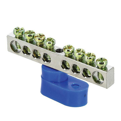 Шина нулевая N 6х9 8 отверст. син.угл.изолят. Proxima EKF sn1-63-08-1