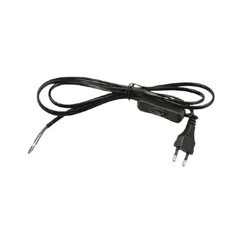 Шнур сетевой с вилкой и кыключ. 2А, 500Вт, 1,7м, черный UCX-C11/02A-170 Black Uniel UL-00004432