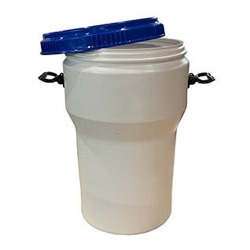 БОЧОНОК 80 Л пласт.Б/У белый с винтовой крышкой