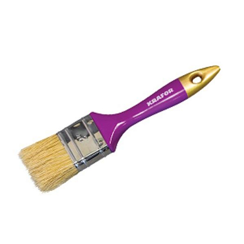 Кисть плоская ЕВРО №2 дерев.ручка натур.щетина "КЕДР" 099-5020