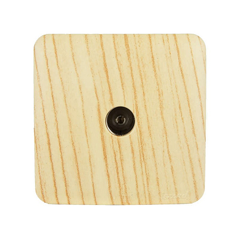 Розетка 1-м TV ОП VIOLA проходная бел.дуб Lezard 751-5200-129