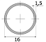 Труба  эл.сварная х/д 16х1,5 (6)