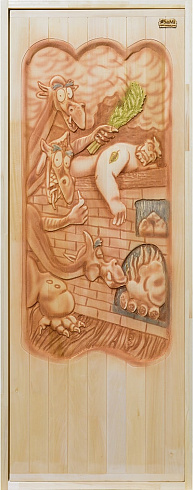 Дверь резная массив "Змей Горыныч" (1800х700х70)