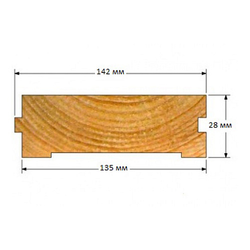 Доска пола : 28х142 : сорт АВ : 3,0м