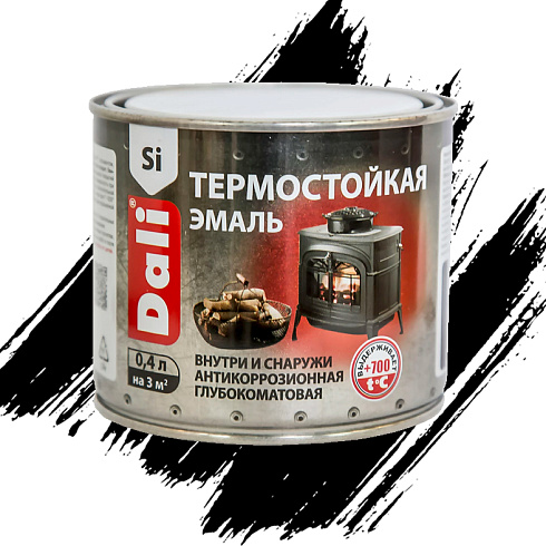 ЭМАЛЬ термостойкая "DALI" черная 0,4 Л (6) Рогнеда