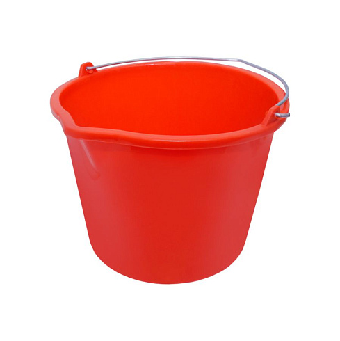 Ведро ударопрочное штукатурно-малярное КРАСНОЕ 20л. (с носиком)(1082220)