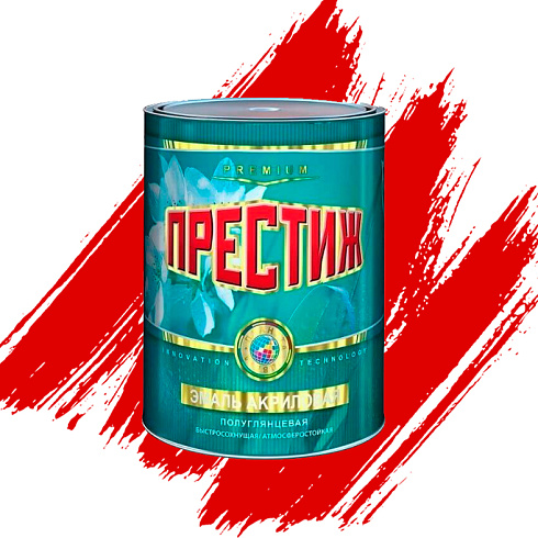 Эмаль акриловая красная 0,9 кг "Престиж" (6)