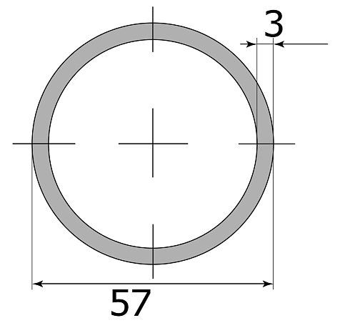 Труба эл.сварная 57х3,0 (9,5)