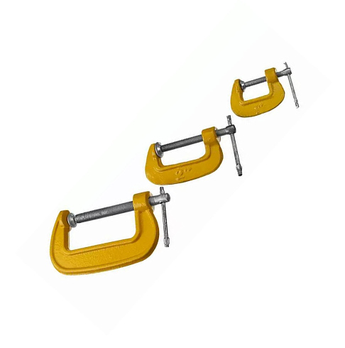 Струбцины мини G-образные,25,50,75мм(3штуки) Набор (59230) 