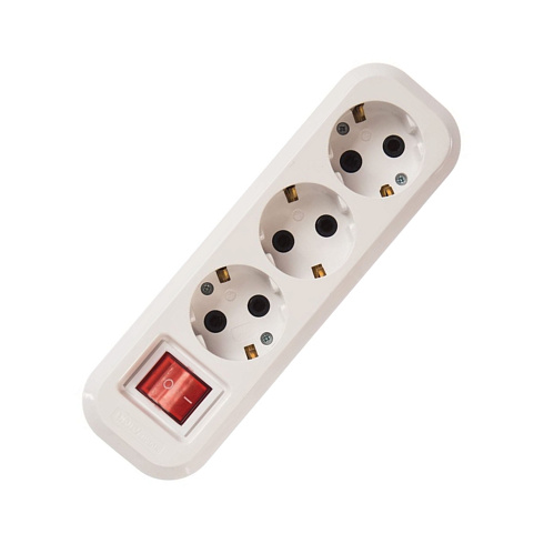 Колодка удлинителя 3-м с выкл. АВС-пл.с/з "У" S303