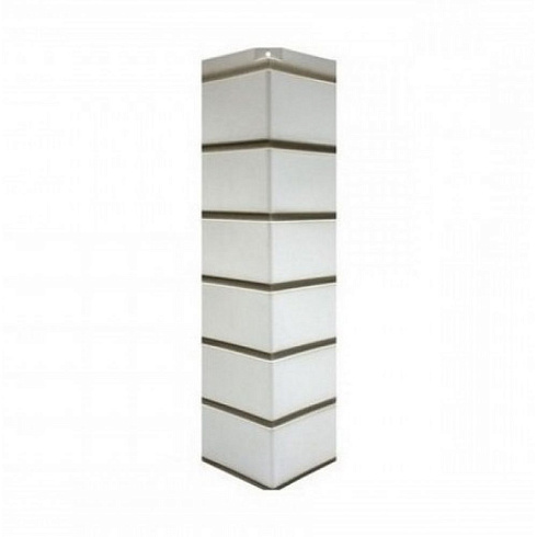 Угол наруж.для фасад.пан. FineBer кирпич Клинкерный (облицов) (белый) 0,119х0,477