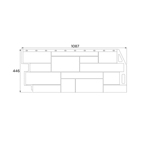 Фасадная панель FineBer КАМЕНЬ природный (песочный) 1,085х0,447