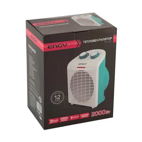 ТЕПЛОВЕНТИЛЯТОР НАСТОЛЬНЫЙ СПИРАЛЬ EN-526 2 кВт "ENGY" (211442)