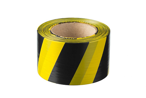 Лента сигнальная черно-желтая 75ммх200м ЗУБР Мастер (12242-75-200)