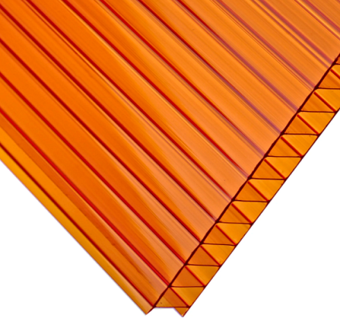 Поликарбонат  6мм  янтарь 2.1х6м.