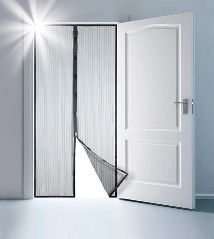 Сетка мосткиная на дверь на магнитах 1х2,1м ткань