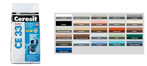 Затирка №64 CE 33 МЯТА 2 кг "CERESIT"